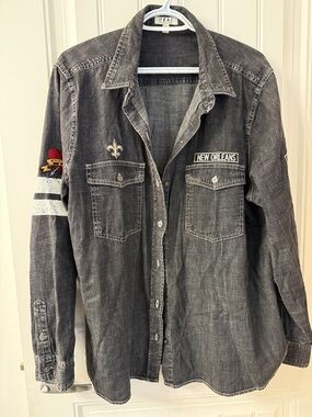 New Orleans Saints button up